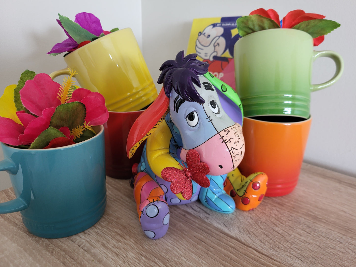 Eeyore Beside Tigger: Using Contrast to Make a Pooh Shelf Feel Warmer