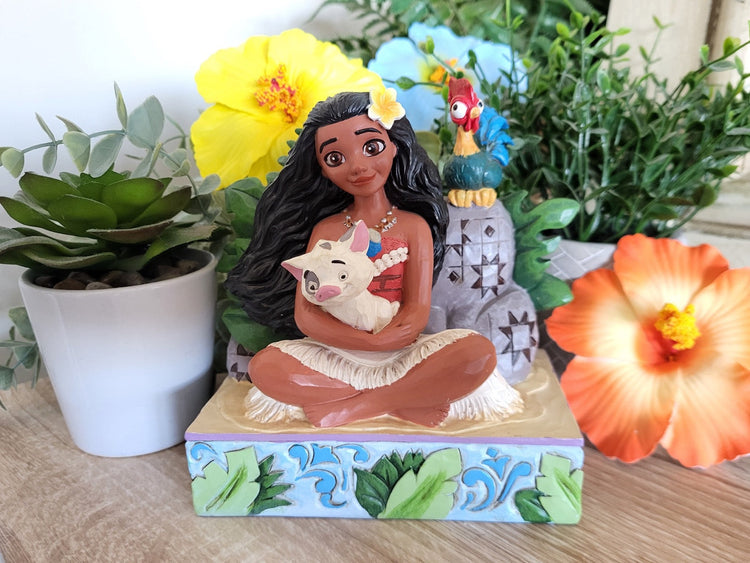 Erstellen einer Moana-Ausstellung mit Meeresfarben, -bewegung und Inseldetails