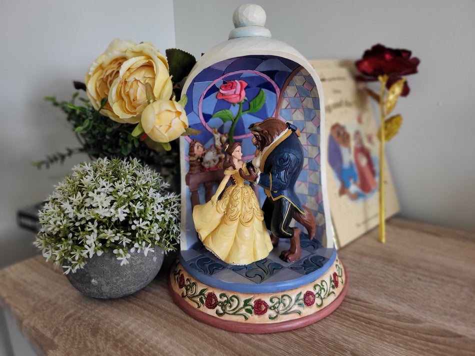 Disney Traditions Belle & The Beast Rose Dome - Jim Shore 6008995