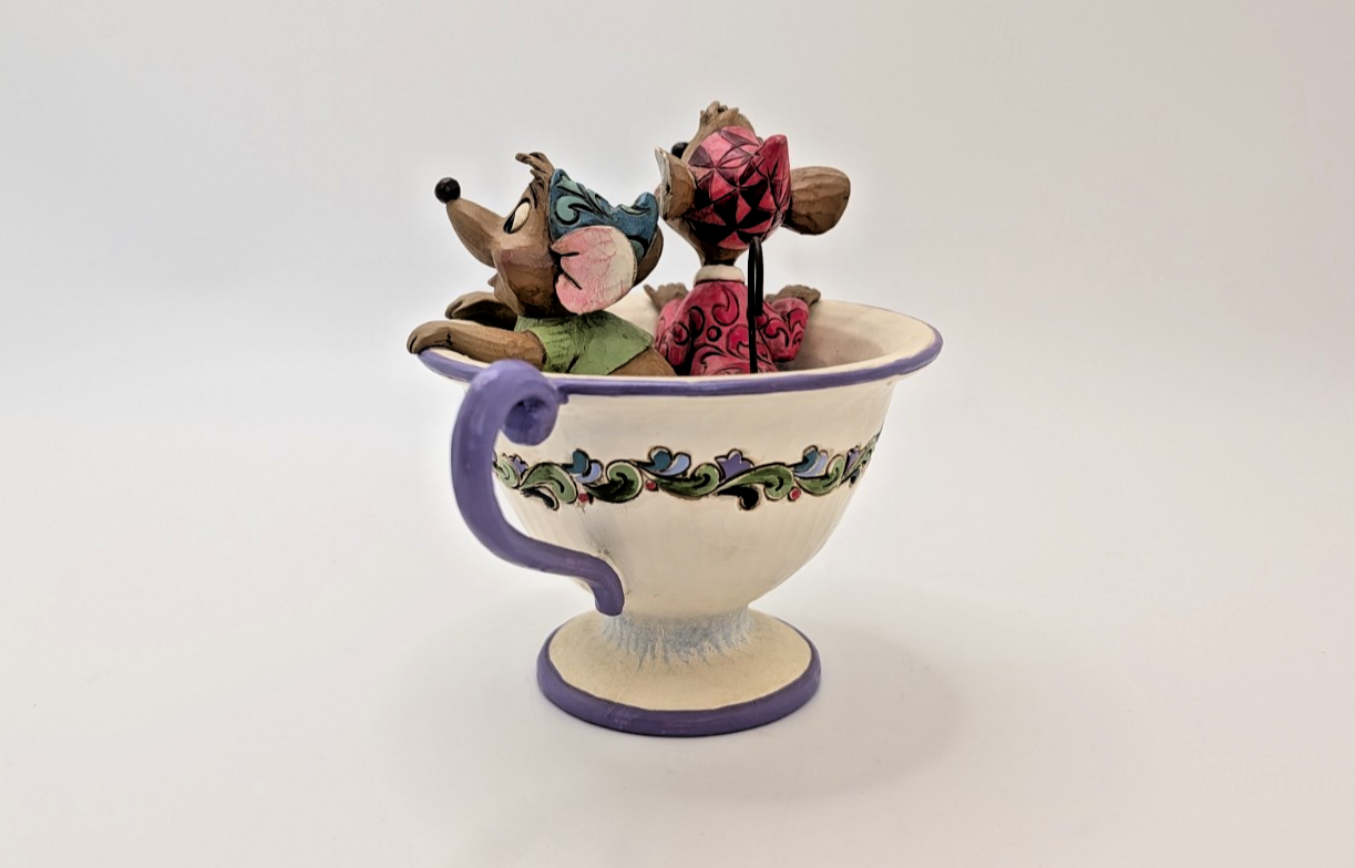 Disney Traditions Showcase Jaq & Gus Cinderella Figurine Tea For Two Boxed5