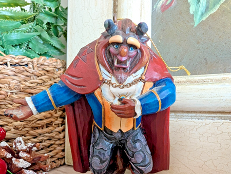 Disney Traditions Beast hanging ornament A21425 boxed - left side view