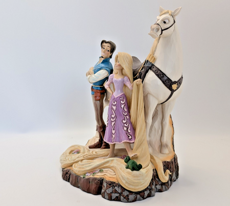 Enesco Disney Showcase Rapunzel, Flynn Rider & Maximus Figurine 2013 7in4