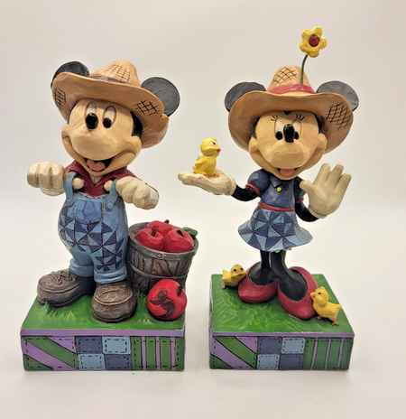 Disney Traditions Mickey & Minnie Figurines Country Life Fresh From The Farm3