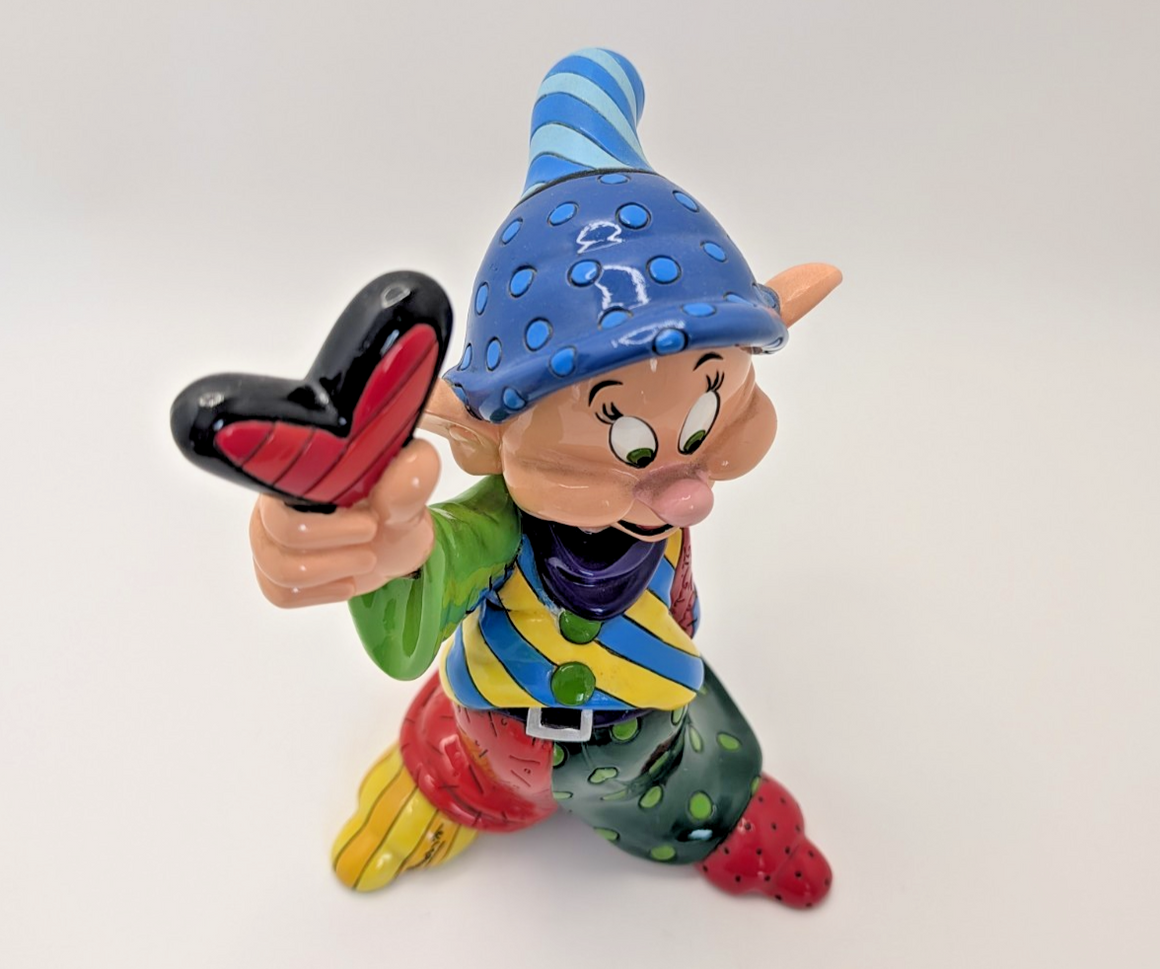 Disney Britto Dopey Figurine Snow White Colourful Pop Art Dwarf Ornament14