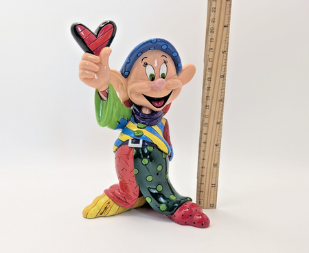 Disney Britto Dopey Figurine Snow White Colourful Pop Art Dwarf Ornament11