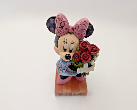 Disney Traditions Showcase Minnie La Vie En Rose Figurine With Flowers Boxed15
