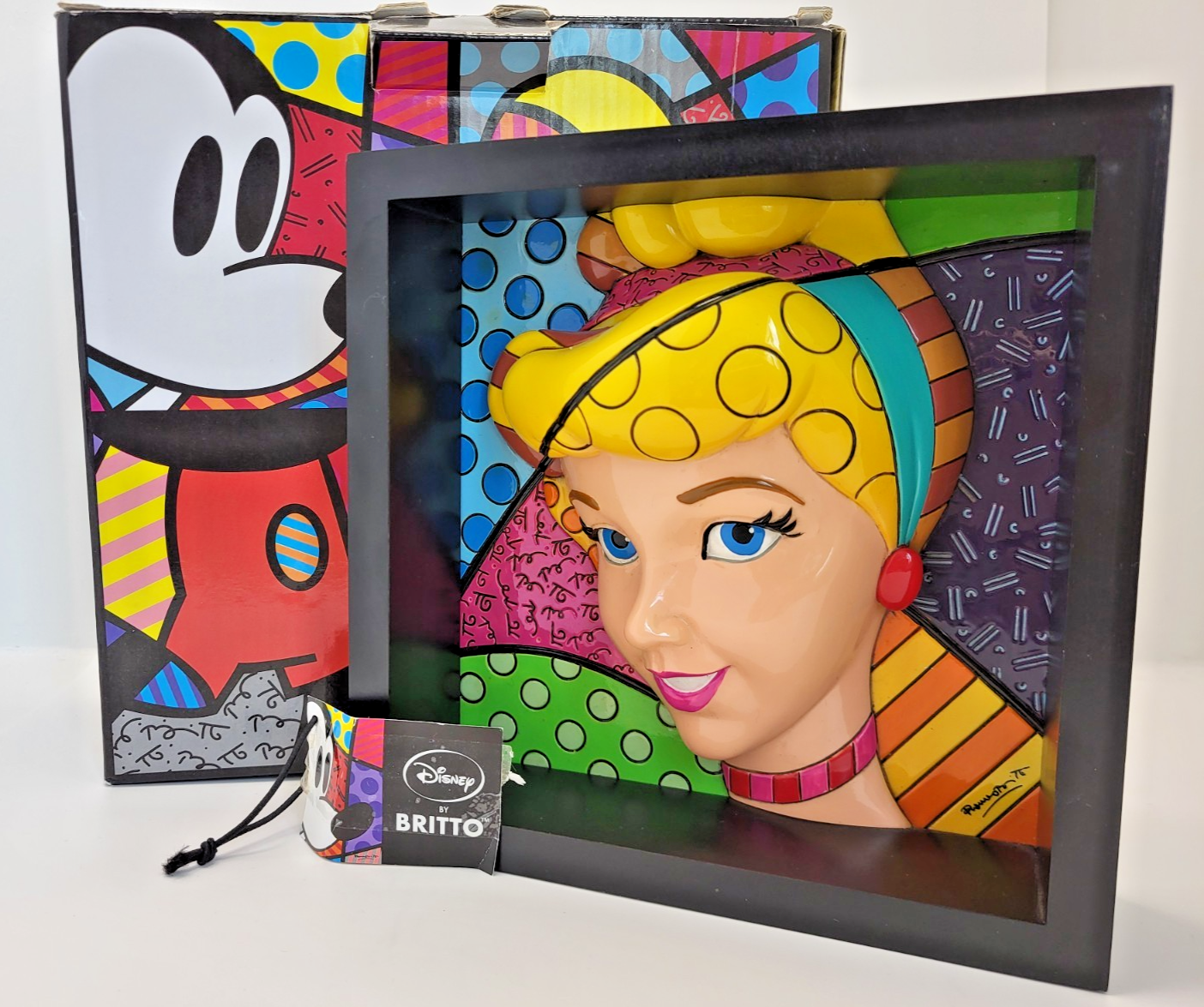 Disney Britto Cinderella Pop Art Block 4033869 Colourful Display Figurine Boxed16