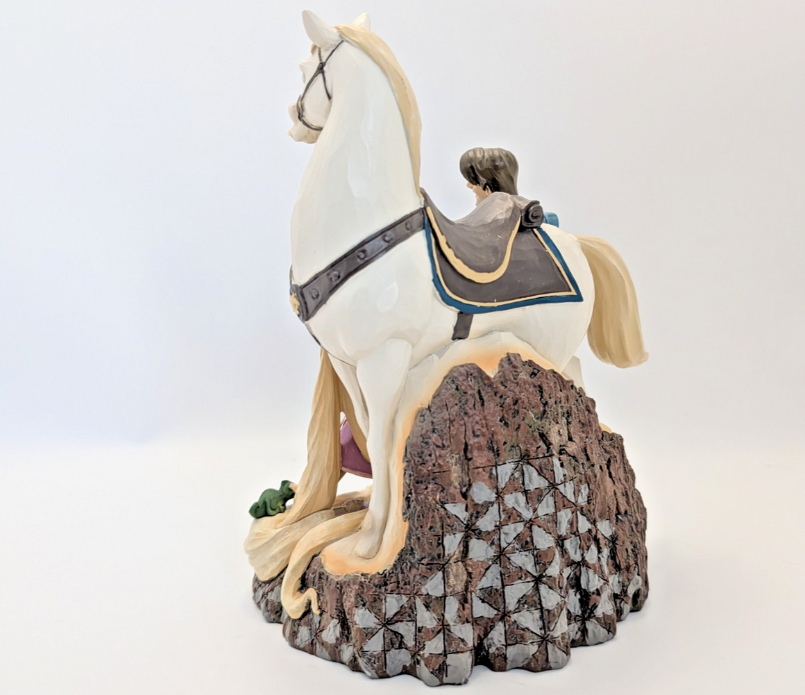 Enesco Disney Showcase Rapunzel, Flynn Rider & Maximus Figurine 2013 7in6