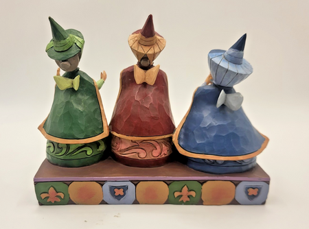 Disney Traditions Sleeping Beauty 3 Faires Figurine Flora Fauna & Merryweather7