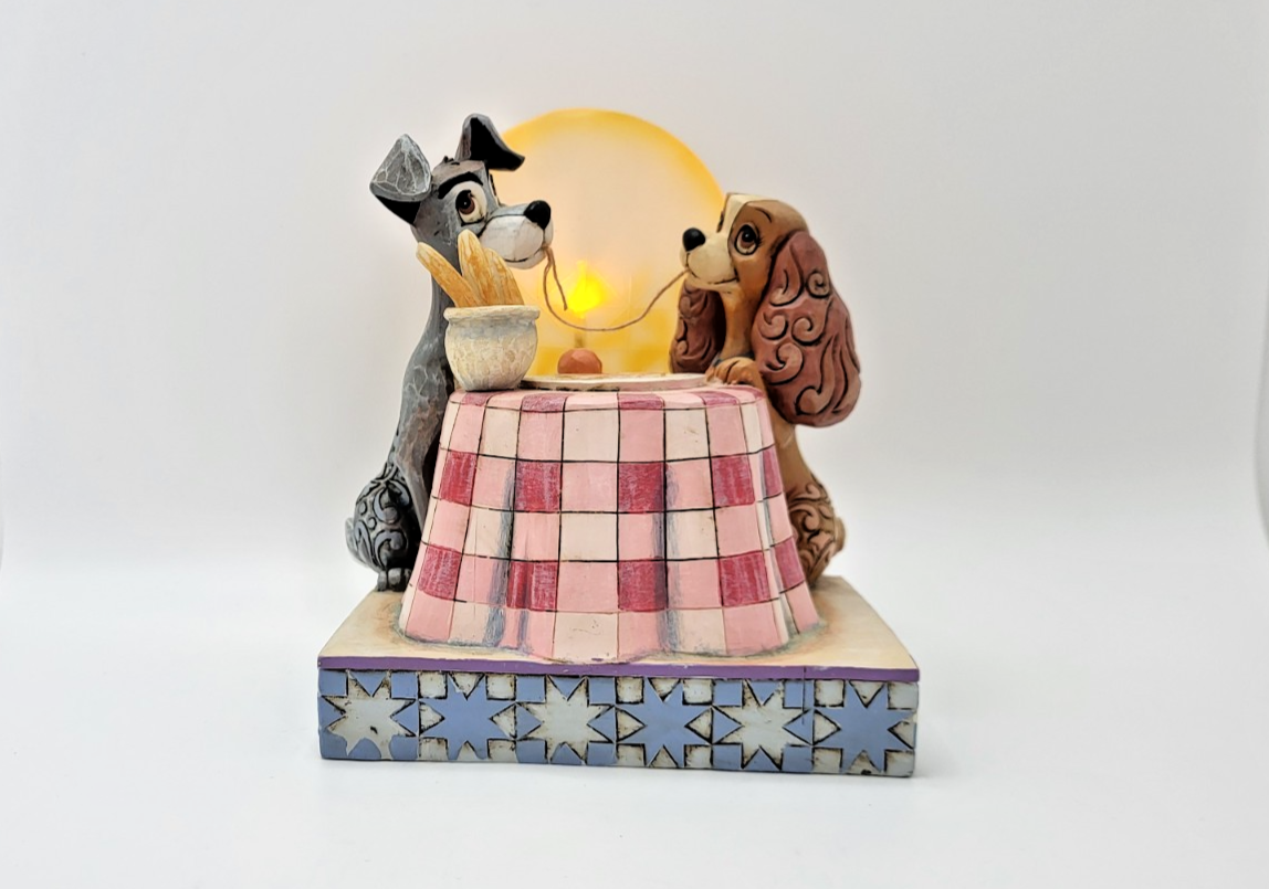 Disney Traditions Lady & The Tramp Light Up Figurine A Moonlit Romance Ornament3