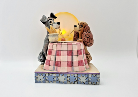 Disney Traditions Lady & The Tramp Light Up Figurine A Moonlit Romance Ornament3