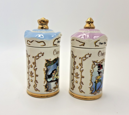 Lenox Disney Spice Jars Curry & Oregano Aladdin & Peter Pan Brand New In Box8