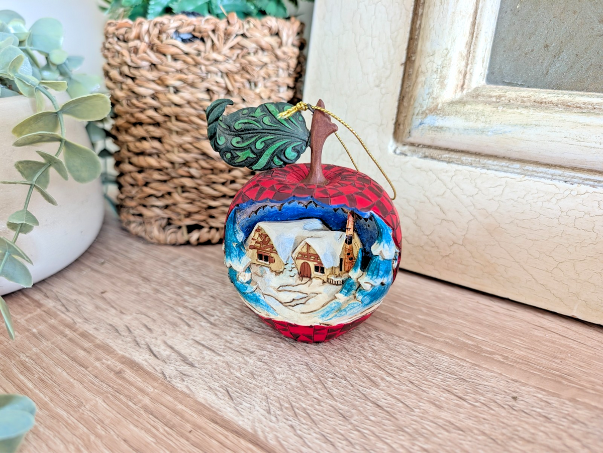 Disney Traditions Snow White apple hanging ornament A9047 – front view