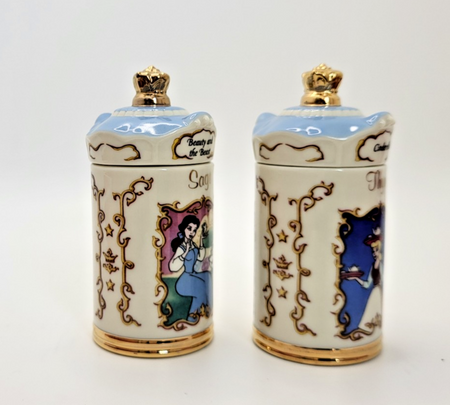 Lenox Disney Spice Jars Sage & Thyme Beauty & The Beast Belle & Cinderella BNIB7
