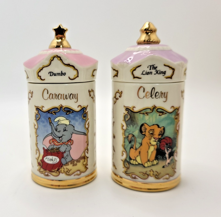 Lenox Disney Spice Jars Dumbo Simba Caraway & Celery Boxed 1995 Porcelain Unused1