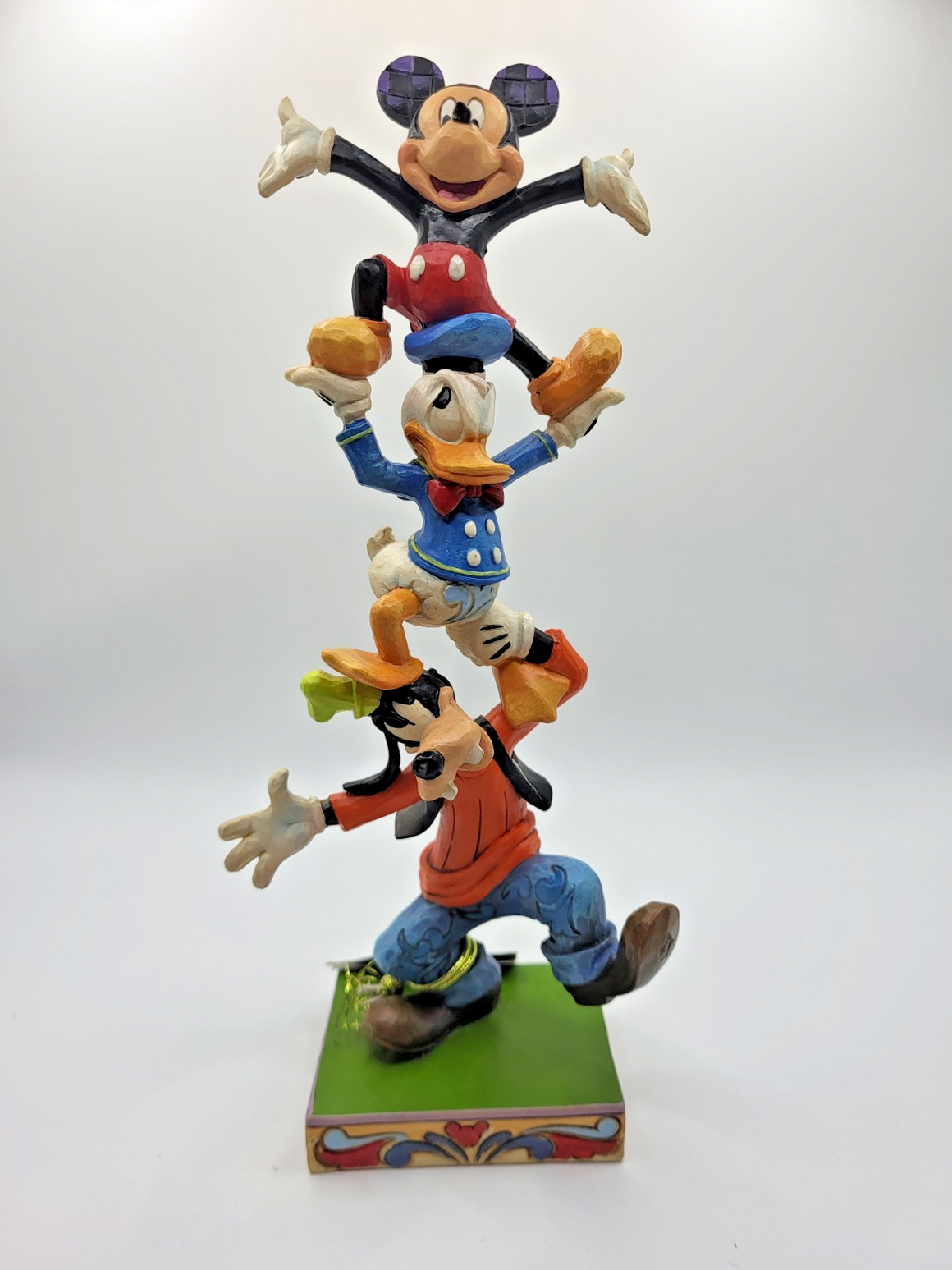 Disney Traditions Teetering Tower Figurine Mickey Mouse Donald Goofy Ornament1