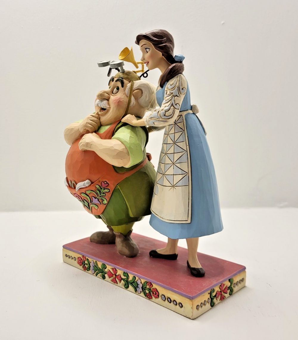 Disney Traditions Beauty & Beast Figurine Devoted Daughter Belle Maurice Boxed3