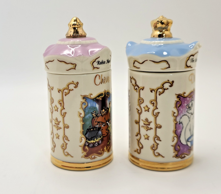 Lenox Disney Spice Jars Chives & Dill Robin Hood & Aristocats Brand New In Box9