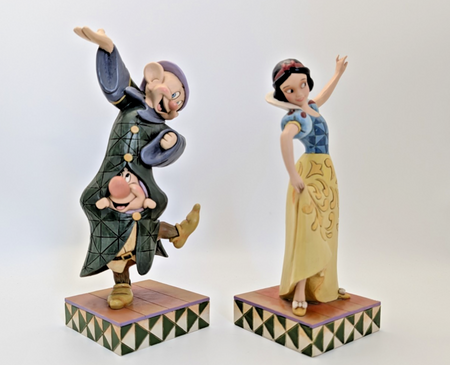 Disney Traditions Snow White and Dopey Dancing Partners boxed figurine