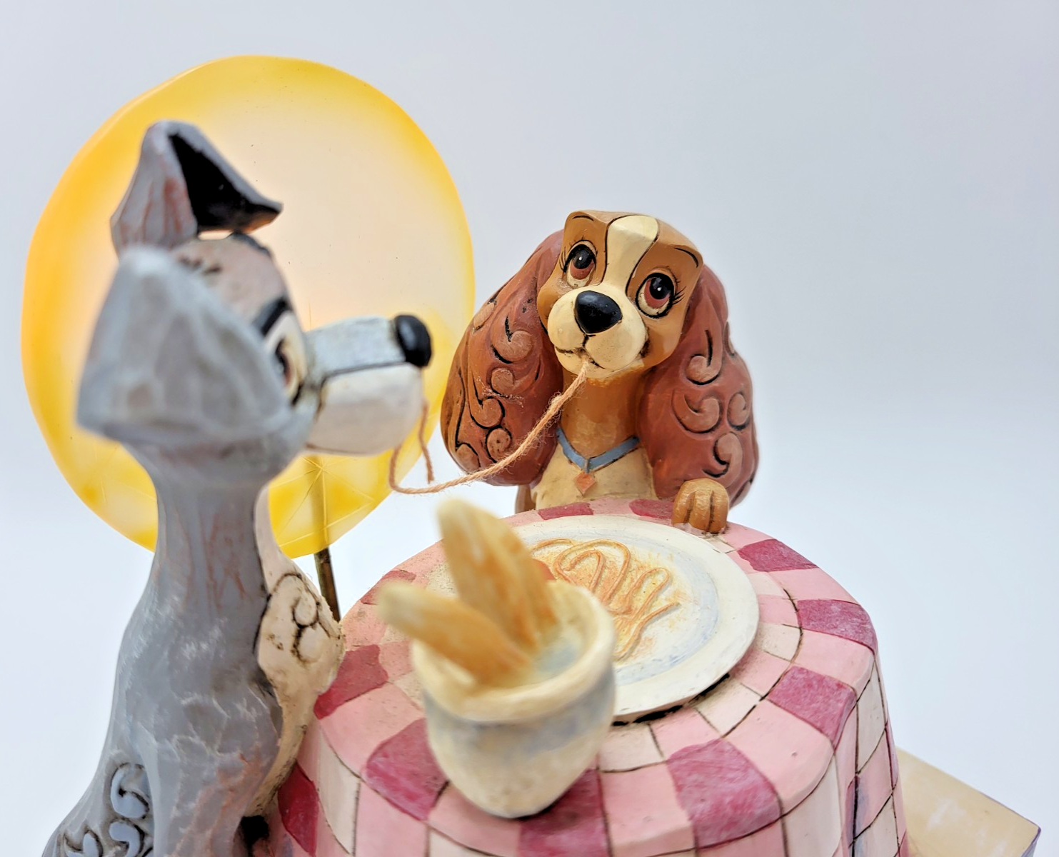 Disney Traditions Lady & The Tramp Light Up Figurine A Moonlit Romance Ornament15