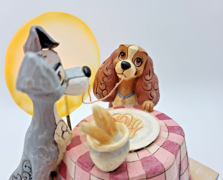 Disney Traditions Lady & The Tramp Light Up Figurine A Moonlit Romance Ornament15