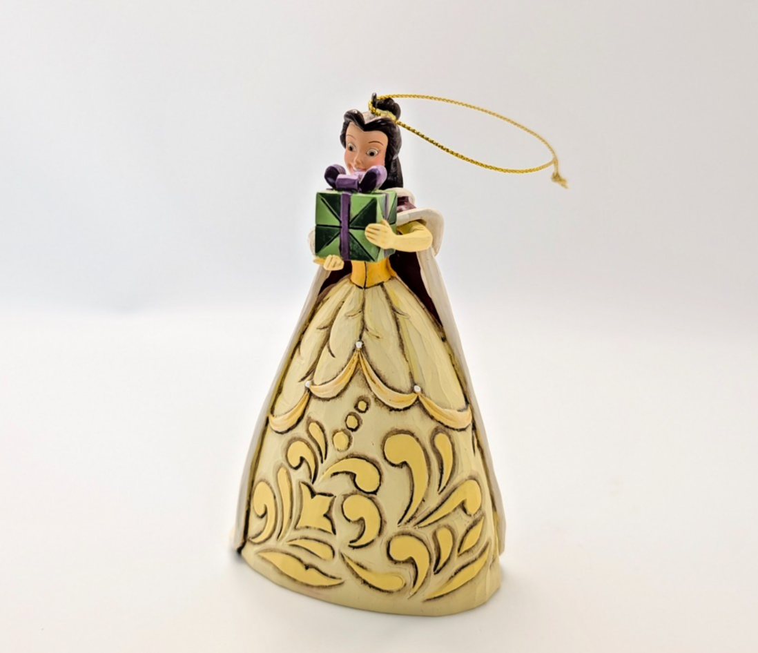 Disney Traditions Belle Beauty hanging ornament A21426 boxed - three-quarter view