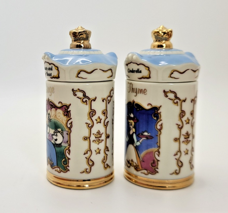 Lenox Disney Spice Jars Sage & Thyme Beauty & The Beast Belle & Cinderella BNIB3