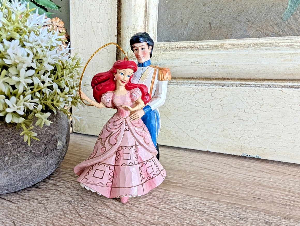 Disney Traditions Ariel and Prince Eric Hanging Ornament A28962 by Jim Shore - Boxed - product view 2