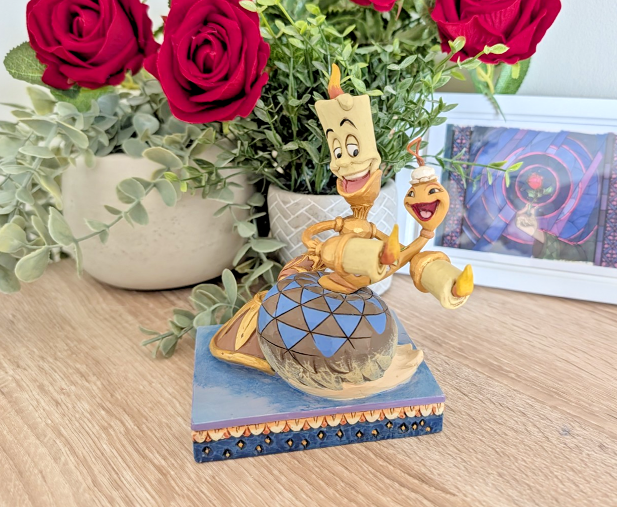 Disney Traditions Showcase Lumiere Plumette Romance By Candlelight Figurine1