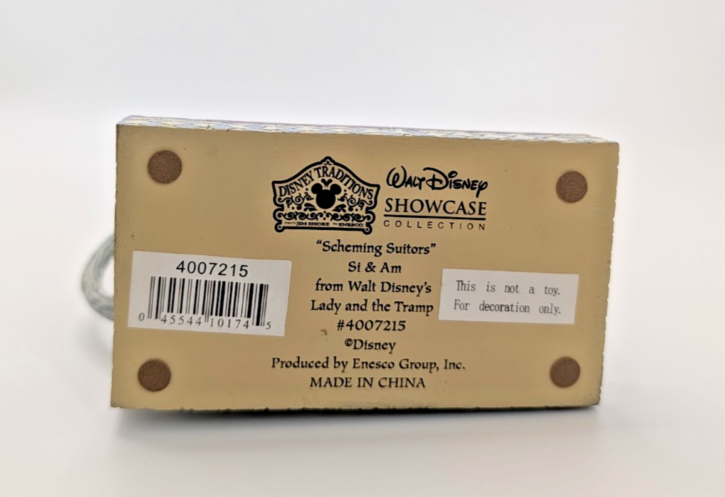 Disney Traditions Showcase Si & Am Scheming Suitors Figurine Lady & Tramp Boxed17