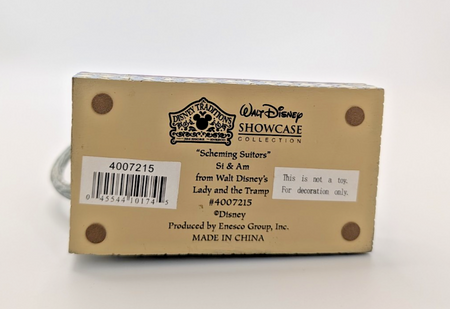Disney Traditions Showcase Si & Am Scheming Suitors Figurine Lady & Tramp Boxed17