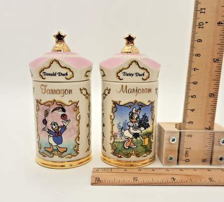 Lenox Disney Spice Jars Marjoram & Tarragon Donald & Daisy Duck Brand New In Box9