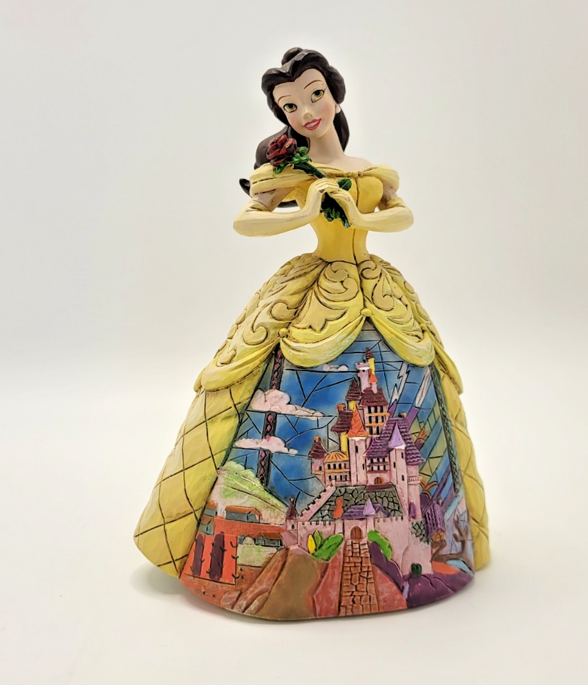 Disney Traditions Belle Figurine Enchanted Castle Dress Ornament Beauty2