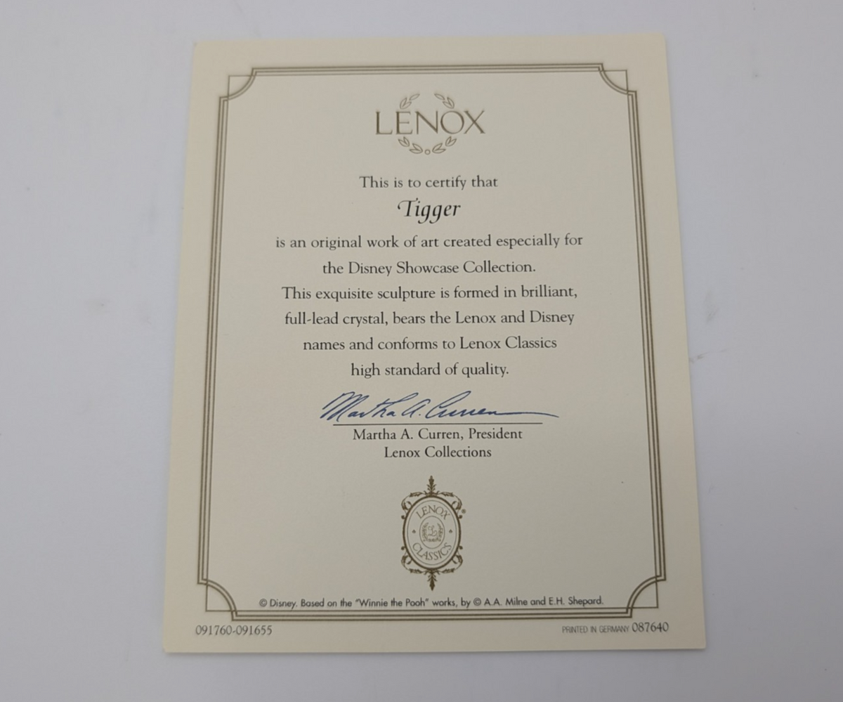 Lenox Disney Tigger crystal figurine 6114516 with gold-plated butterfly - view 15