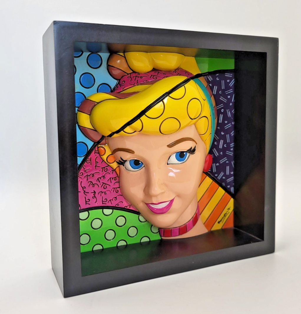 Disney Britto Cinderella Pop Art Block 4033869 Colourful Display Figurine Boxed10
