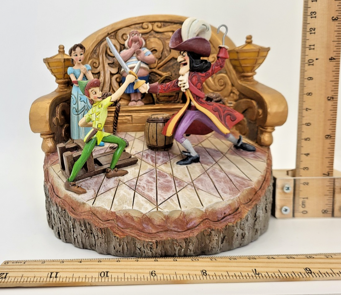 Disney Traditions Daring Duel Figurine Peter Pan Caprain Hook Scene Ornament14