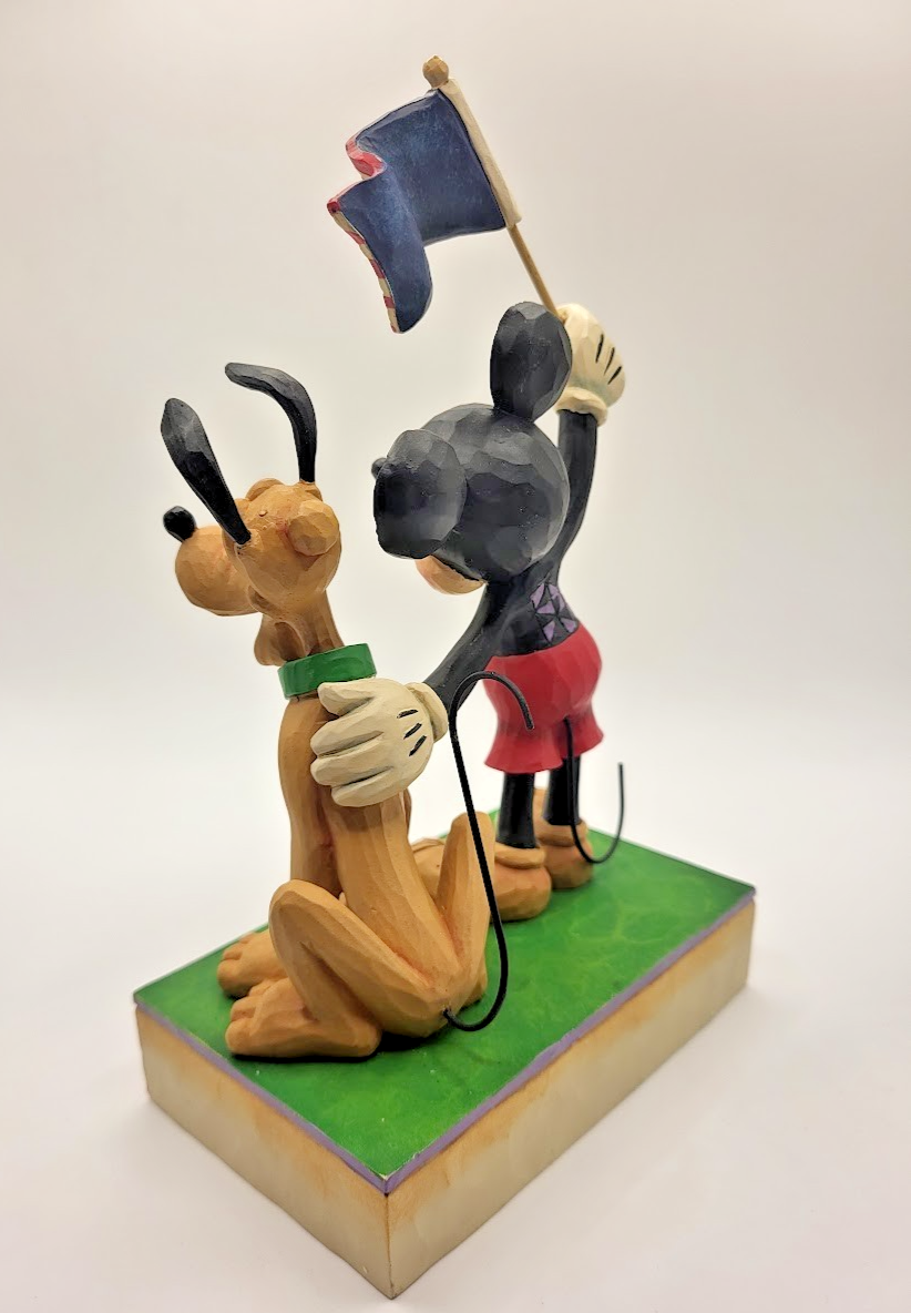 Disney Traditions Jim Shore Mickey Mouse & Pluto Figurine Banner Day Boxed9