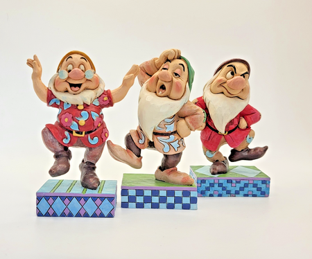 Disney Traditions Jim Shore 7 Dwarfs Dancing Set COMPLETE Snow White Doc Grumpy10