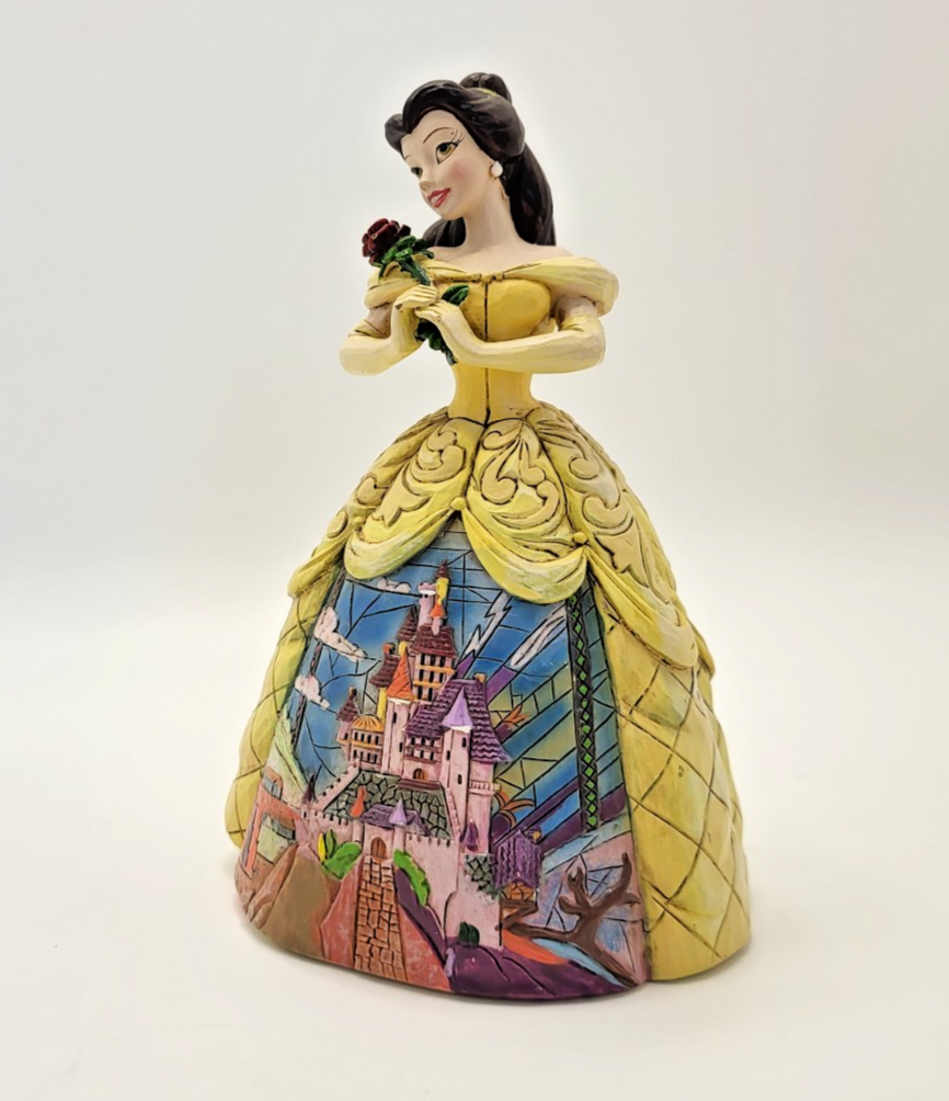 Disney Traditions Belle Figurine Enchanted Castle Dress Ornament Beauty3