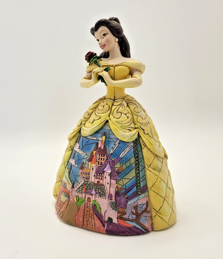 Disney Traditions Belle Figurine Enchanted Castle Dress Ornament Beauty3