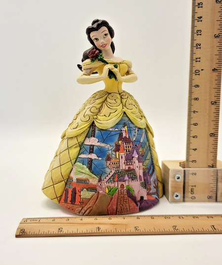 Disney Traditions Belle Figurine Enchanted Castle Dress Ornament Beauty12
