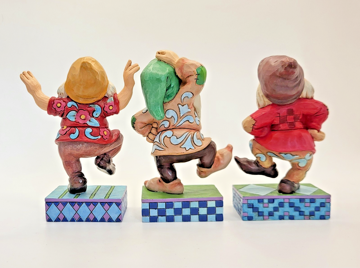 Disney Traditions Jim Shore 7 Dwarfs Dancing Set COMPLETE Snow White Doc Grumpy11