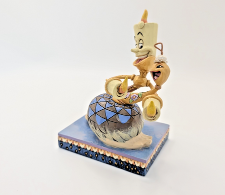 Disney Traditions Showcase Lumiere Plumette Romance By Candlelight Figurine3