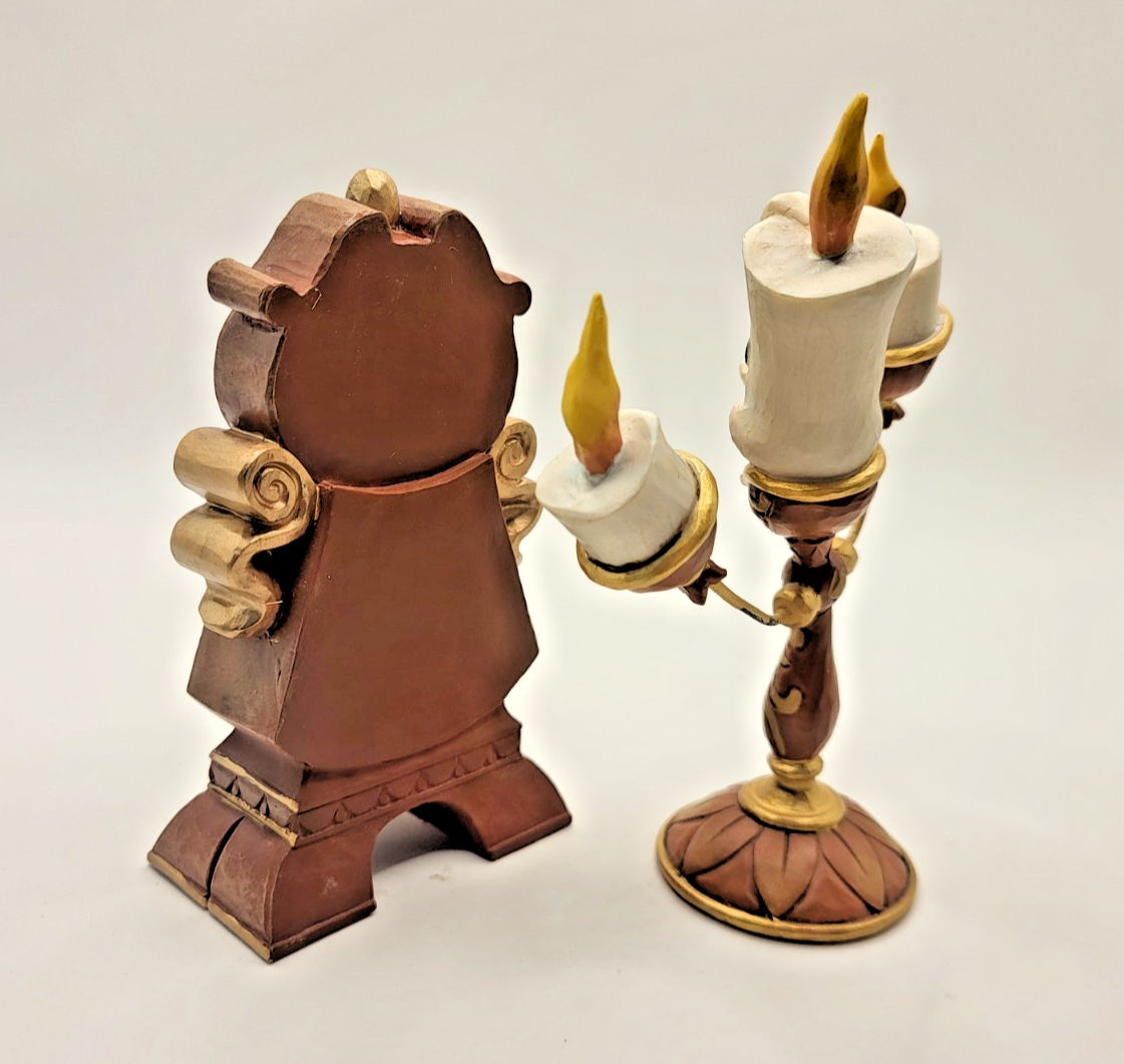 Disney Traditions Lumiere & Cogsworth Figurines Ooh La La Keeping Watch Boxed7