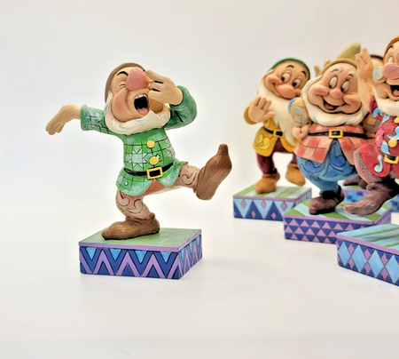 Disney Traditions Jim Shore 7 Dwarfs Dancing Set COMPLETE Snow White Doc Grumpy7