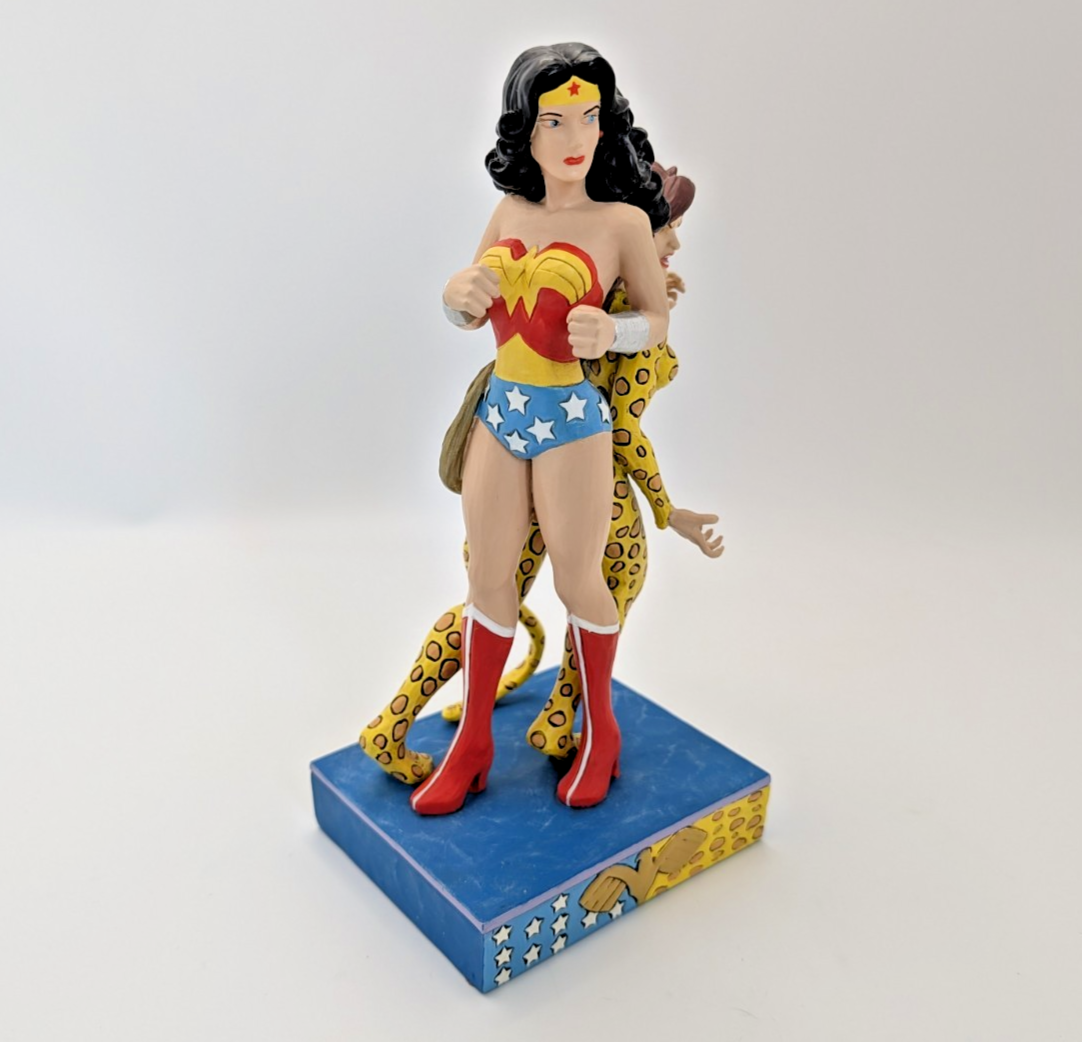 Alternate view of Jim Shore DC Comics Wonder Woman vs Cheetah figurine 6005983