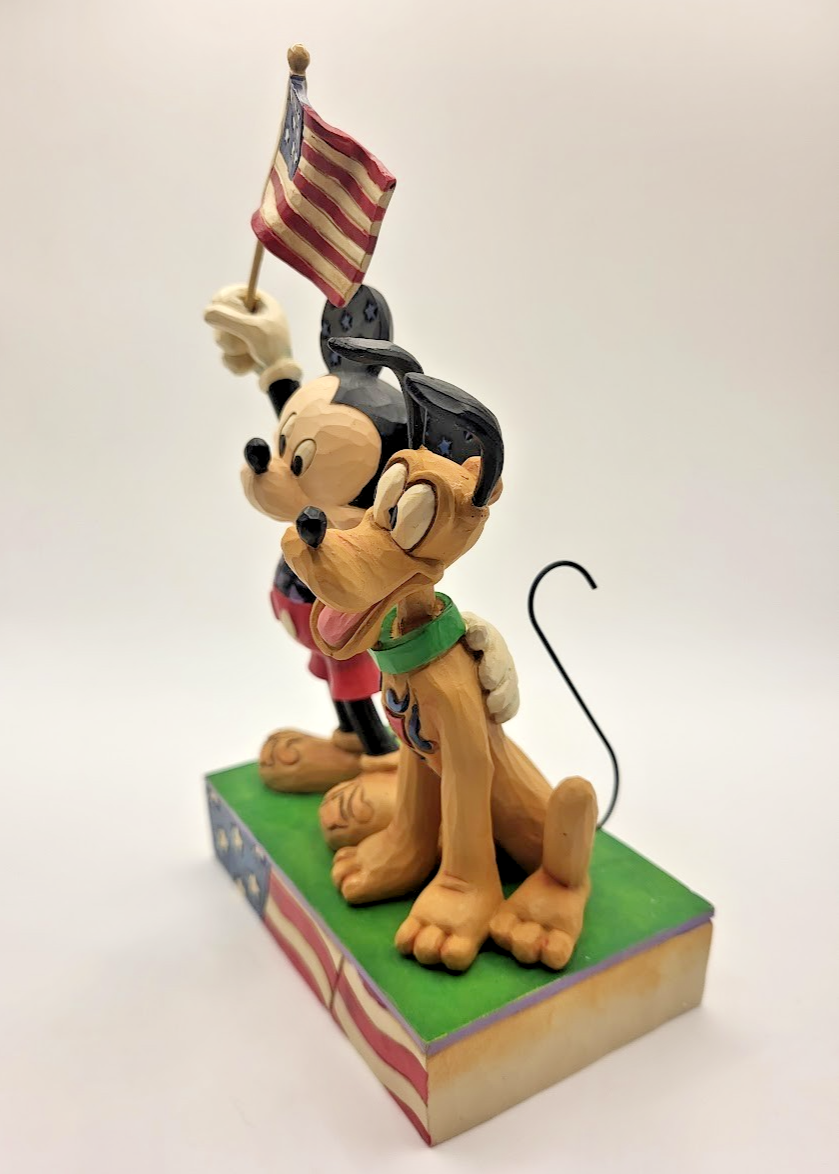Disney Traditions Jim Shore Mickey Mouse & Pluto Figurine Banner Day Boxed10