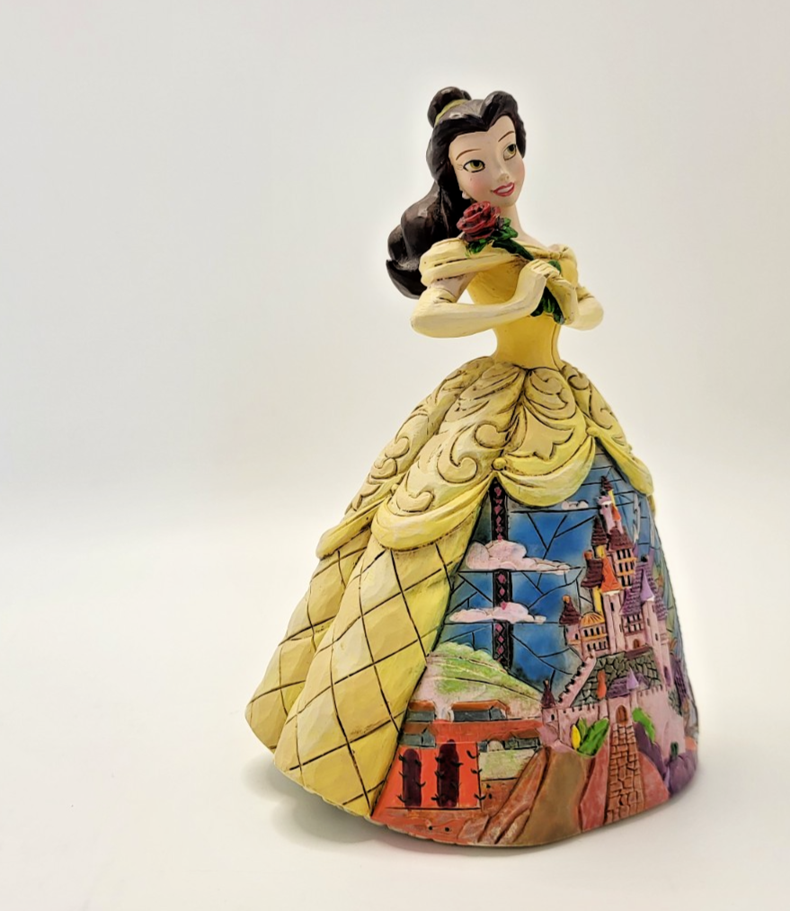 Disney Traditions Belle Figurine Enchanted Castle Dress Ornament Beauty11