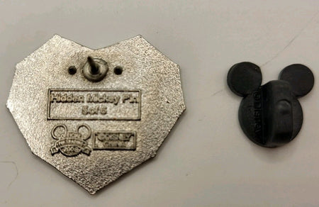 Disney Hidden Mickey Pin Belle Beauty and the Beast Stained Glass Heart Princess3