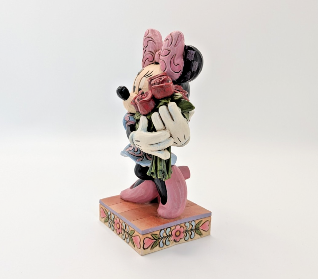 Disney Traditions Showcase Minnie La Vie En Rose Figurine With Flowers Boxed6